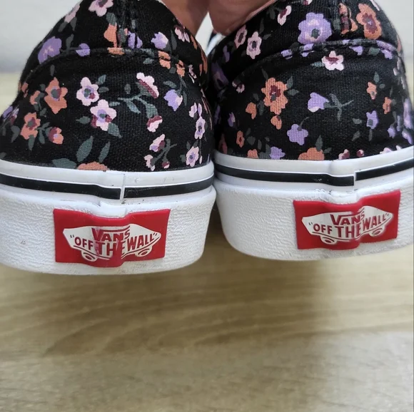 Vans Black and White Slip-On Sneakers - Picture 7 of 10